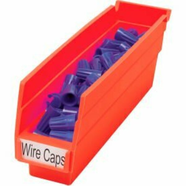 Akro-Mils Shelf Storage Bin, Plastic, Red, 24 PK 30110RED